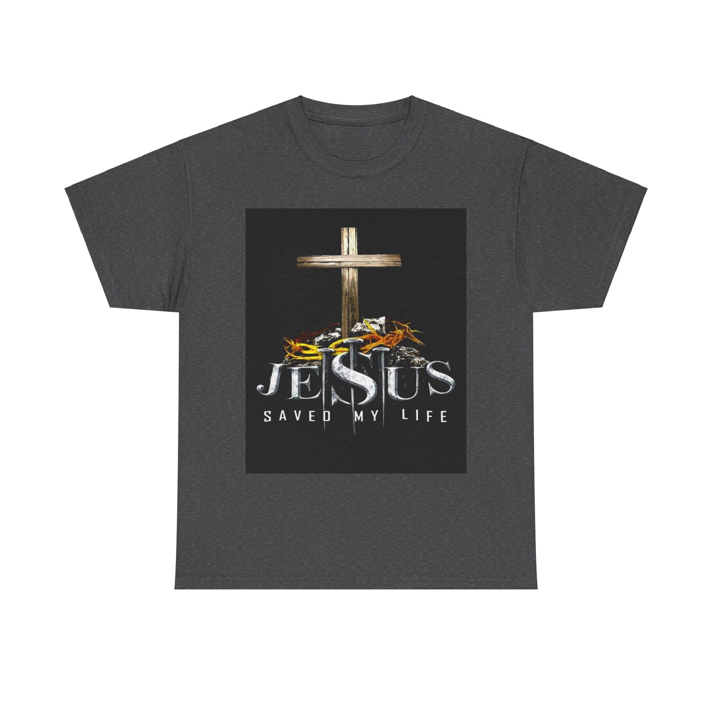 Jesus saved my life Christian, Unisex Heavy Cotton Tee
