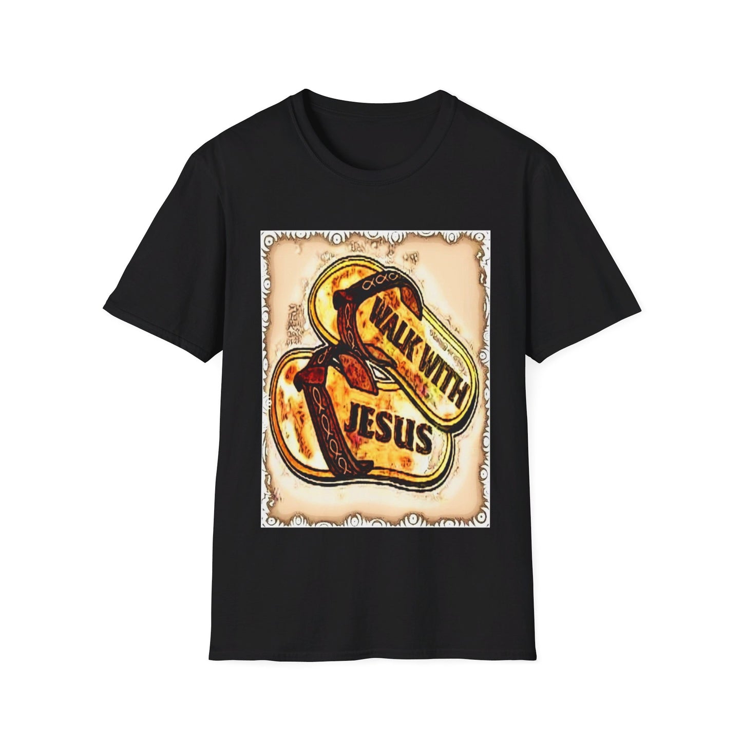 Walk with Jesus Christian Unisex Softstyle T-Shirt
