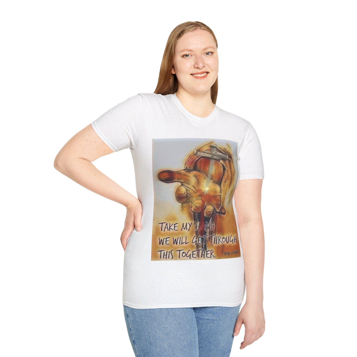 Take ma hand we will get through this together Unisex Softstyle T-Shirt