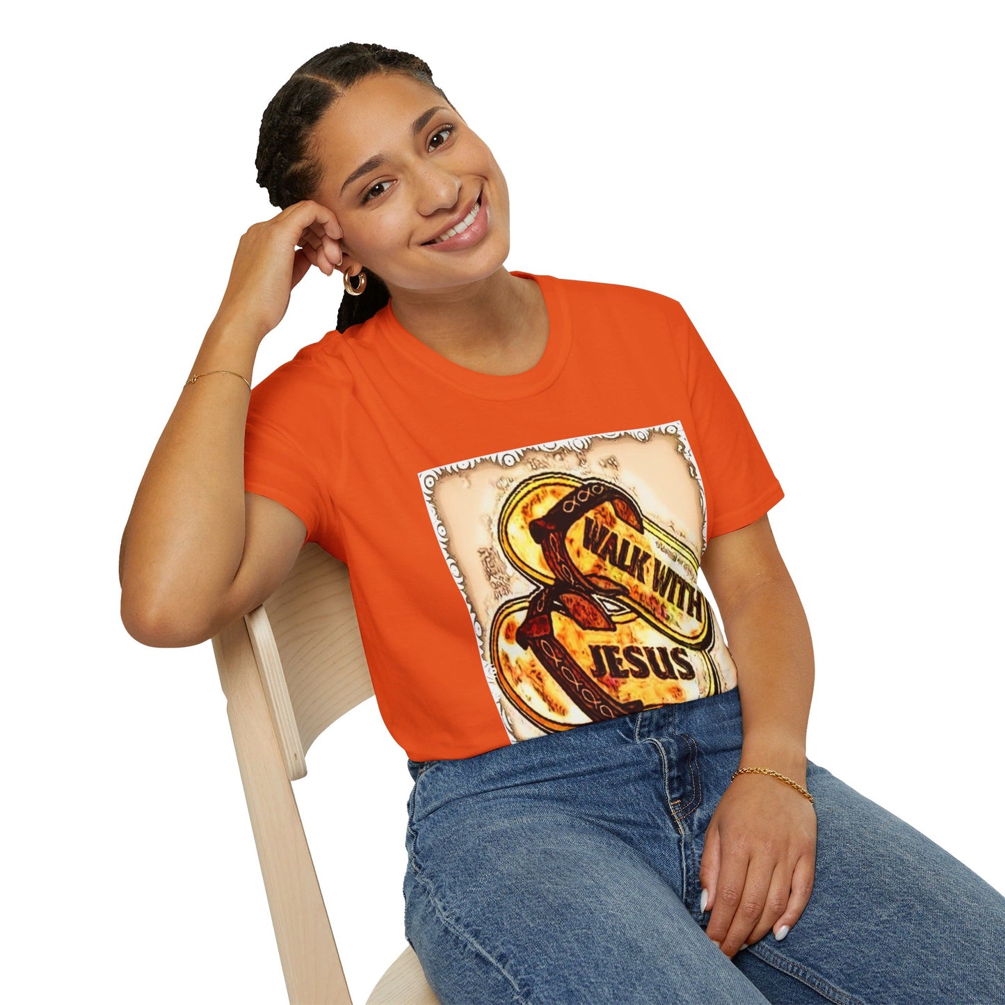 Walk with Jesus Christian Unisex Softstyle T-Shirt