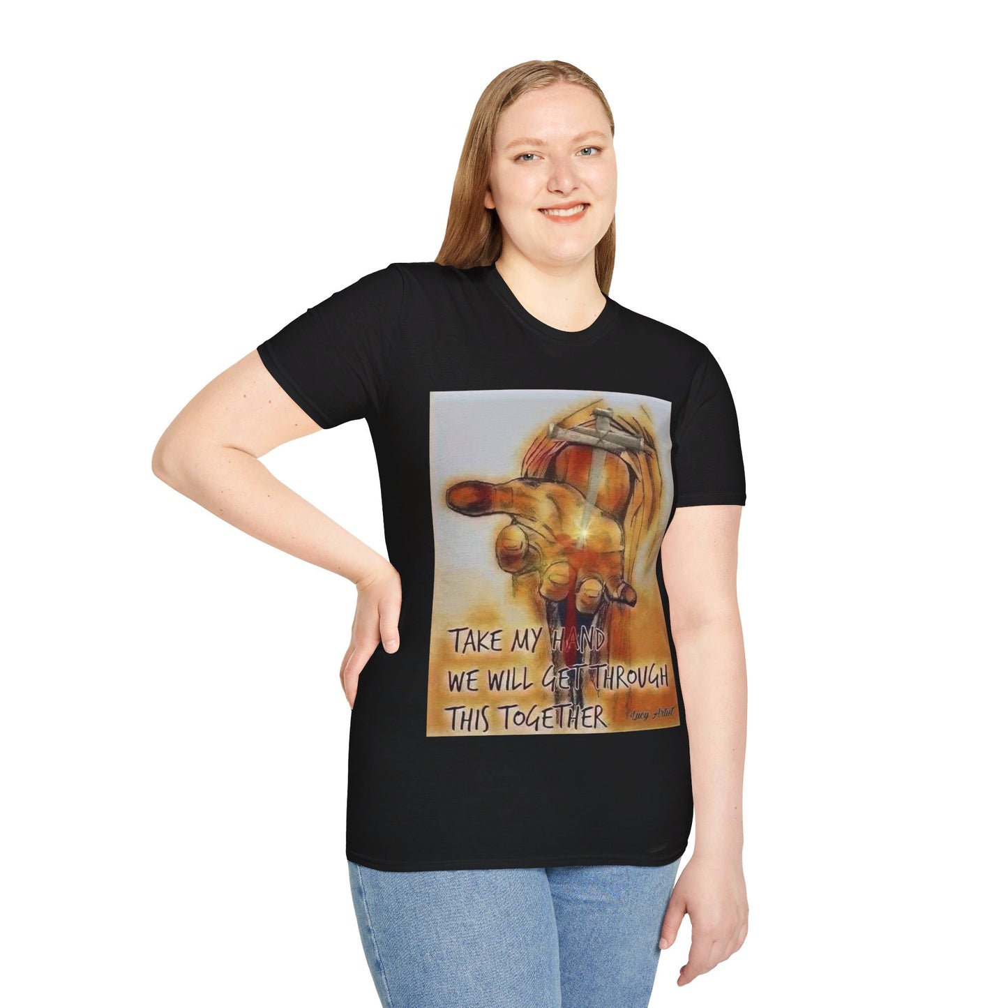 Take ma hand we will get through this together Unisex Softstyle T-Shirt