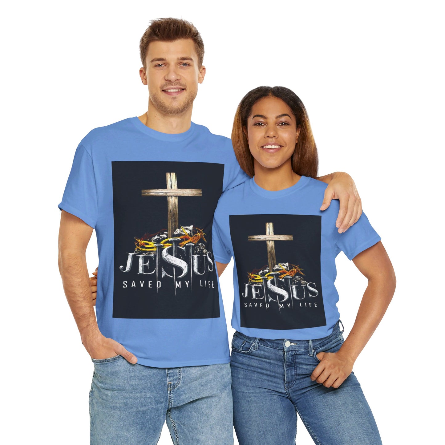 Jesus saved my life Christian, Unisex Heavy Cotton Tee