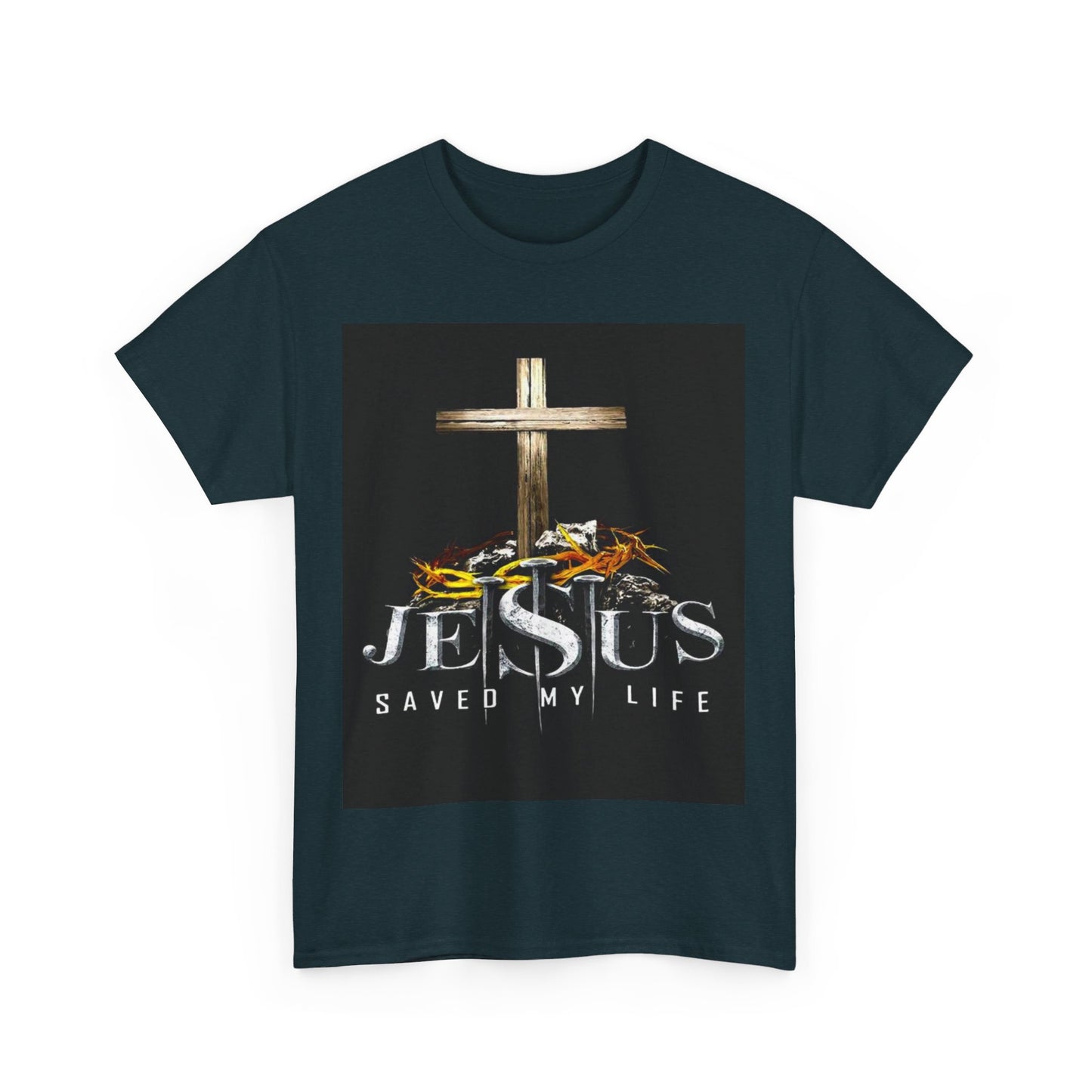 Jesus saved my life Christian, Unisex Heavy Cotton Tee