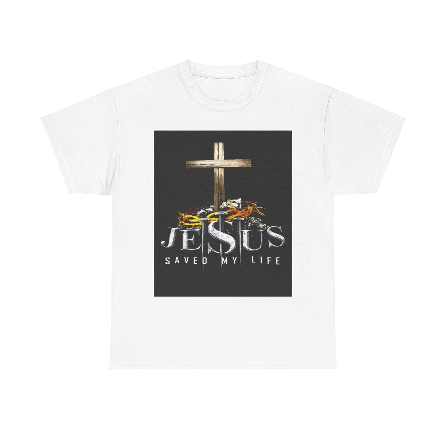 Jesus saved my life Christian, Unisex Heavy Cotton Tee