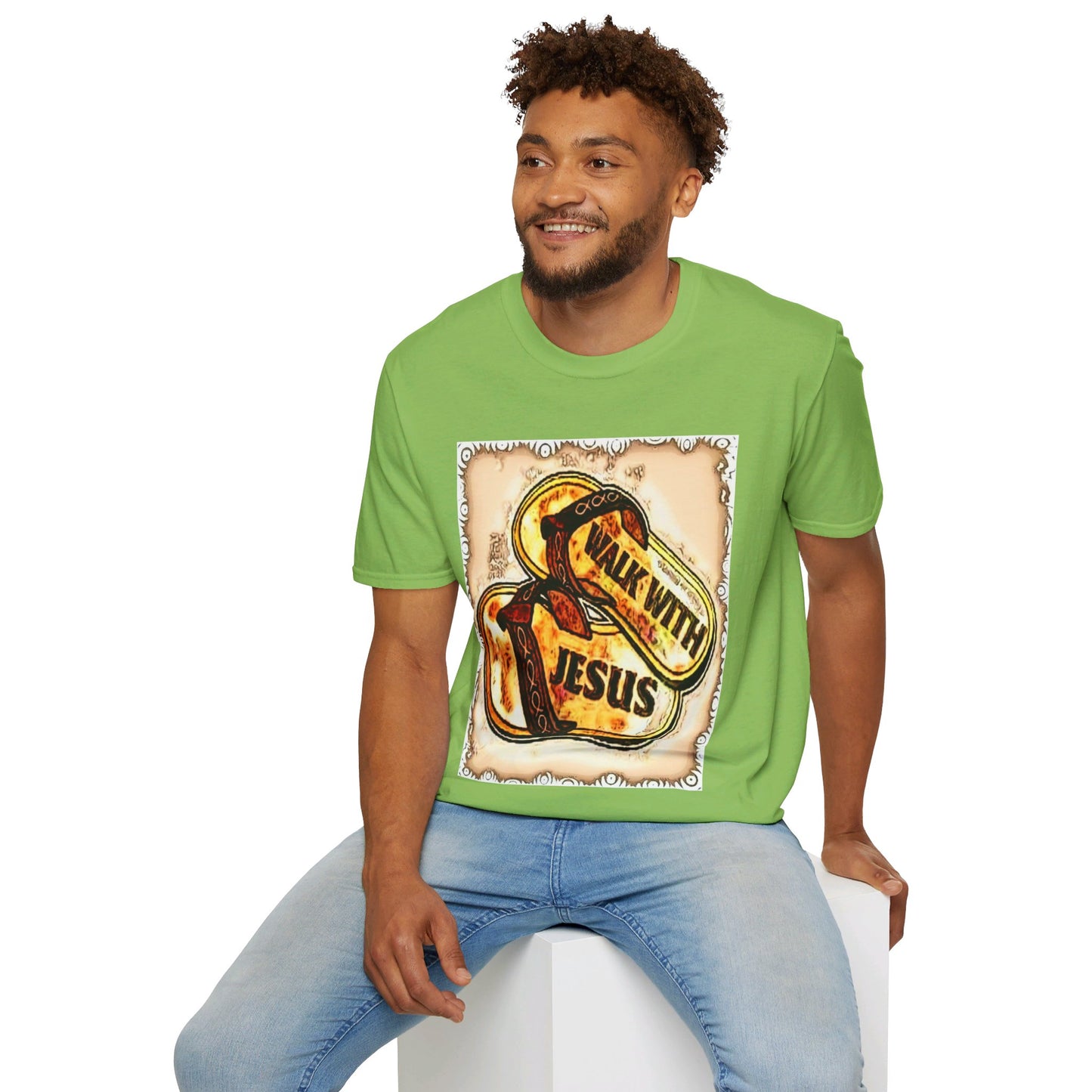 Walk with Jesus Christian Unisex Softstyle T-Shirt