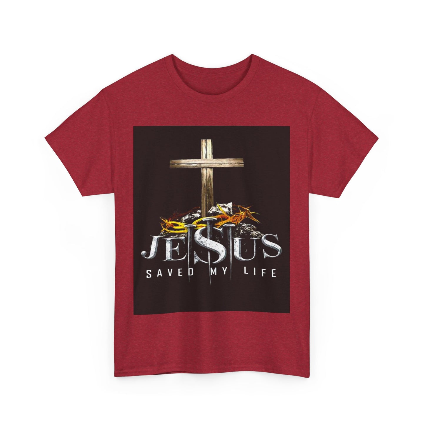 Jesus saved my life Christian, Unisex Heavy Cotton Tee