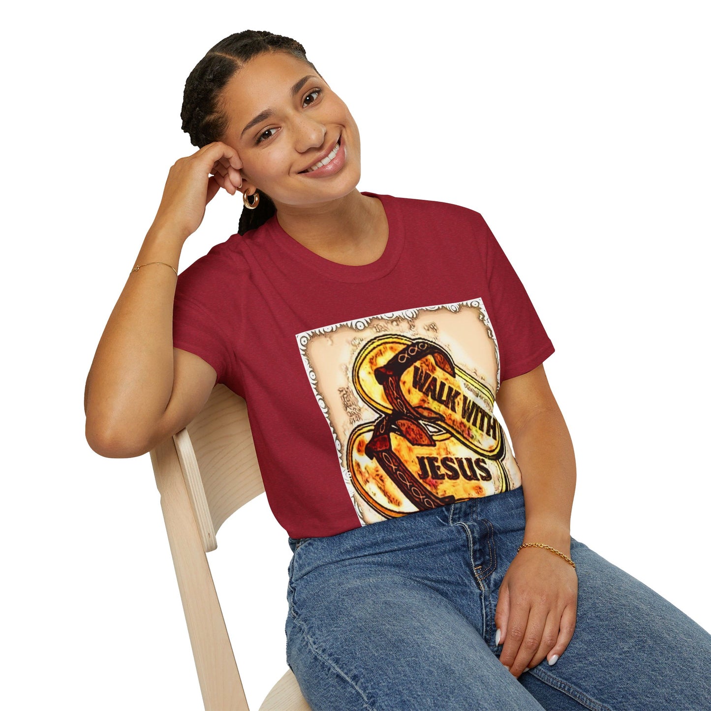 Walk with Jesus Christian Unisex Softstyle T-Shirt