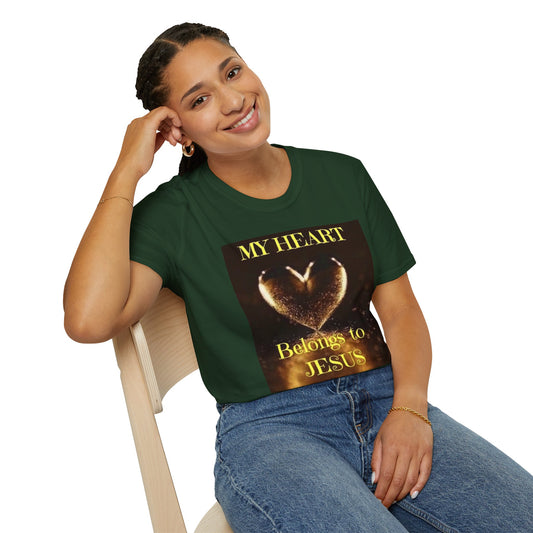 My Heart Belongs to JESUS Christian Unisex Softstyle T-Shirt