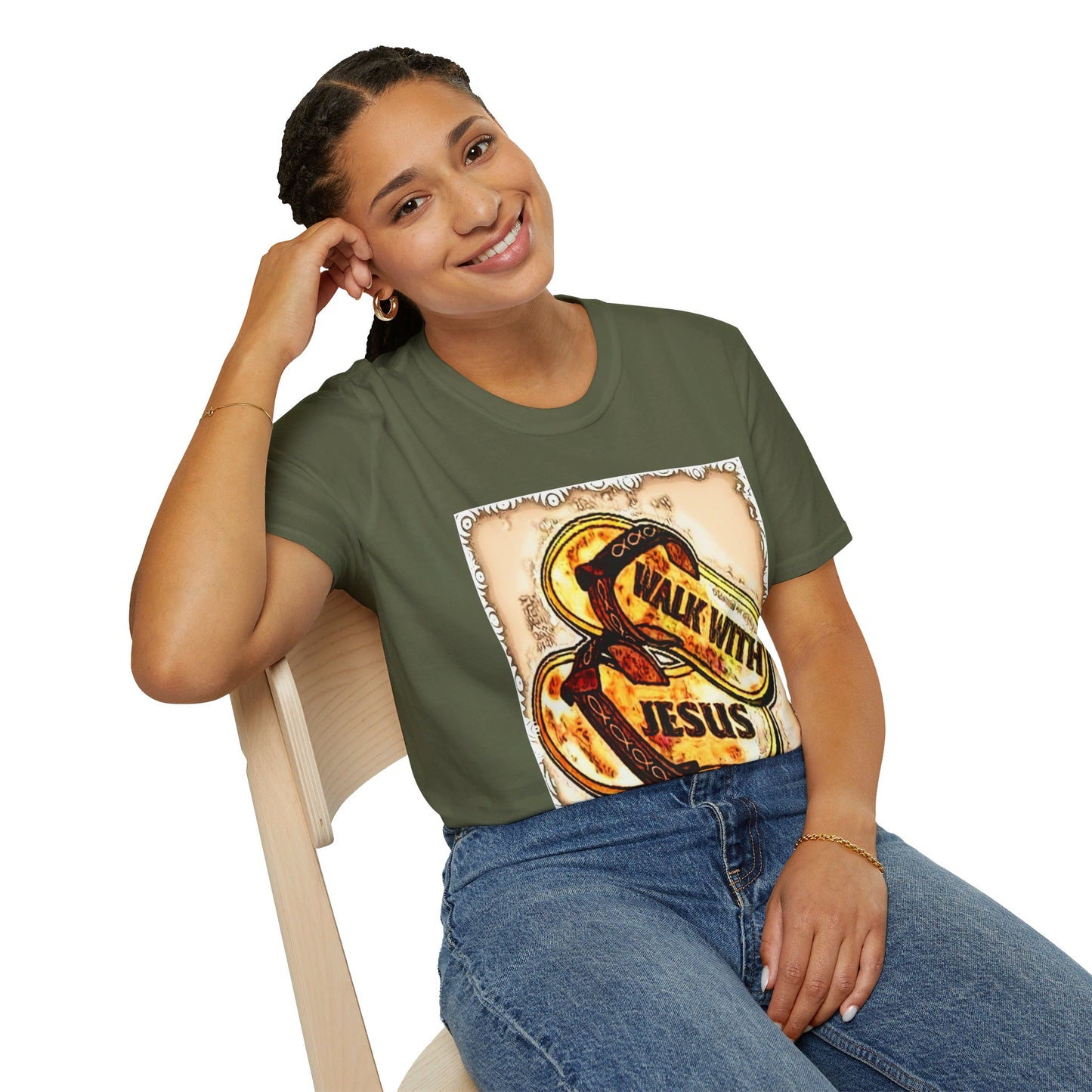 Walk with Jesus Christian Unisex Softstyle T-Shirt