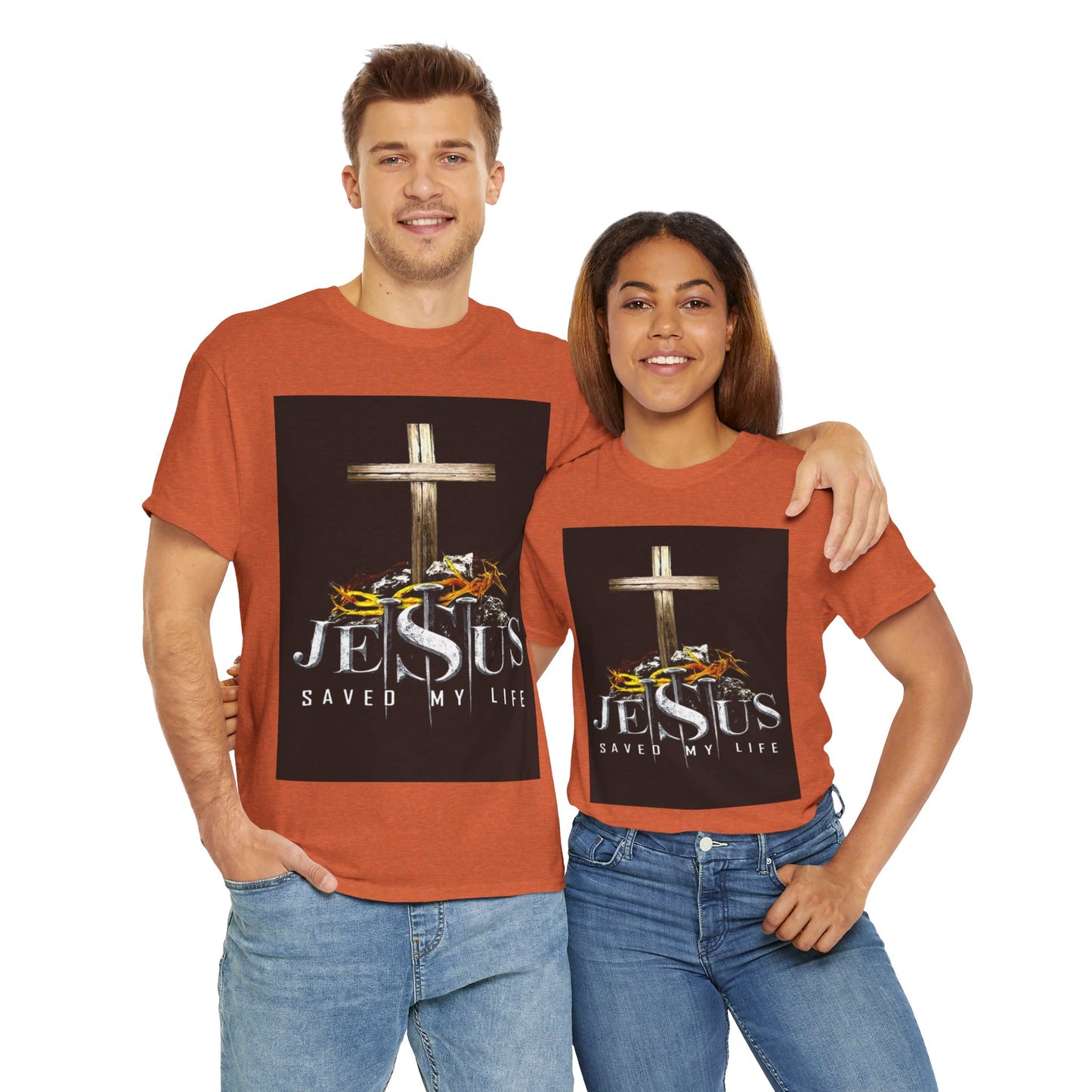 Jesus saved my life Christian, Unisex Heavy Cotton Tee