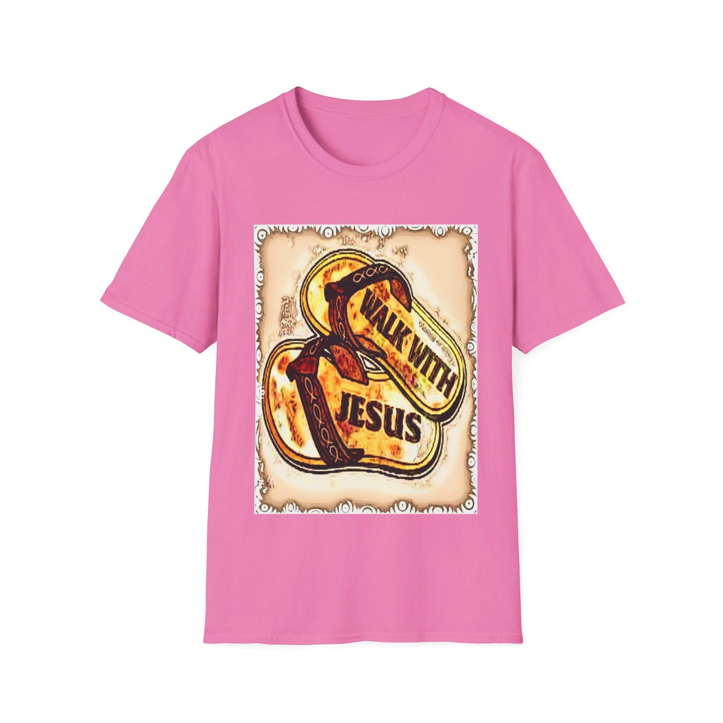 Walk with Jesus Christian Unisex Softstyle T-Shirt