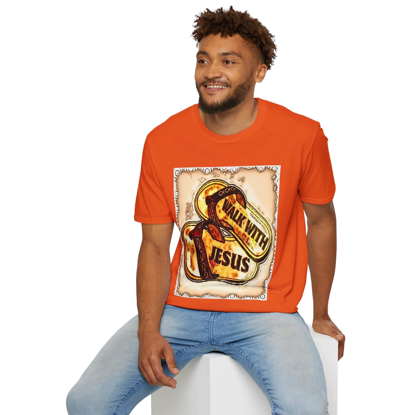 Walk with Jesus Christian Unisex Softstyle T-Shirt