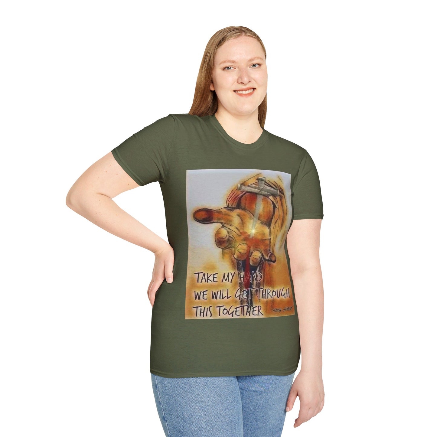 Take ma hand we will get through this together Unisex Softstyle T-Shirt