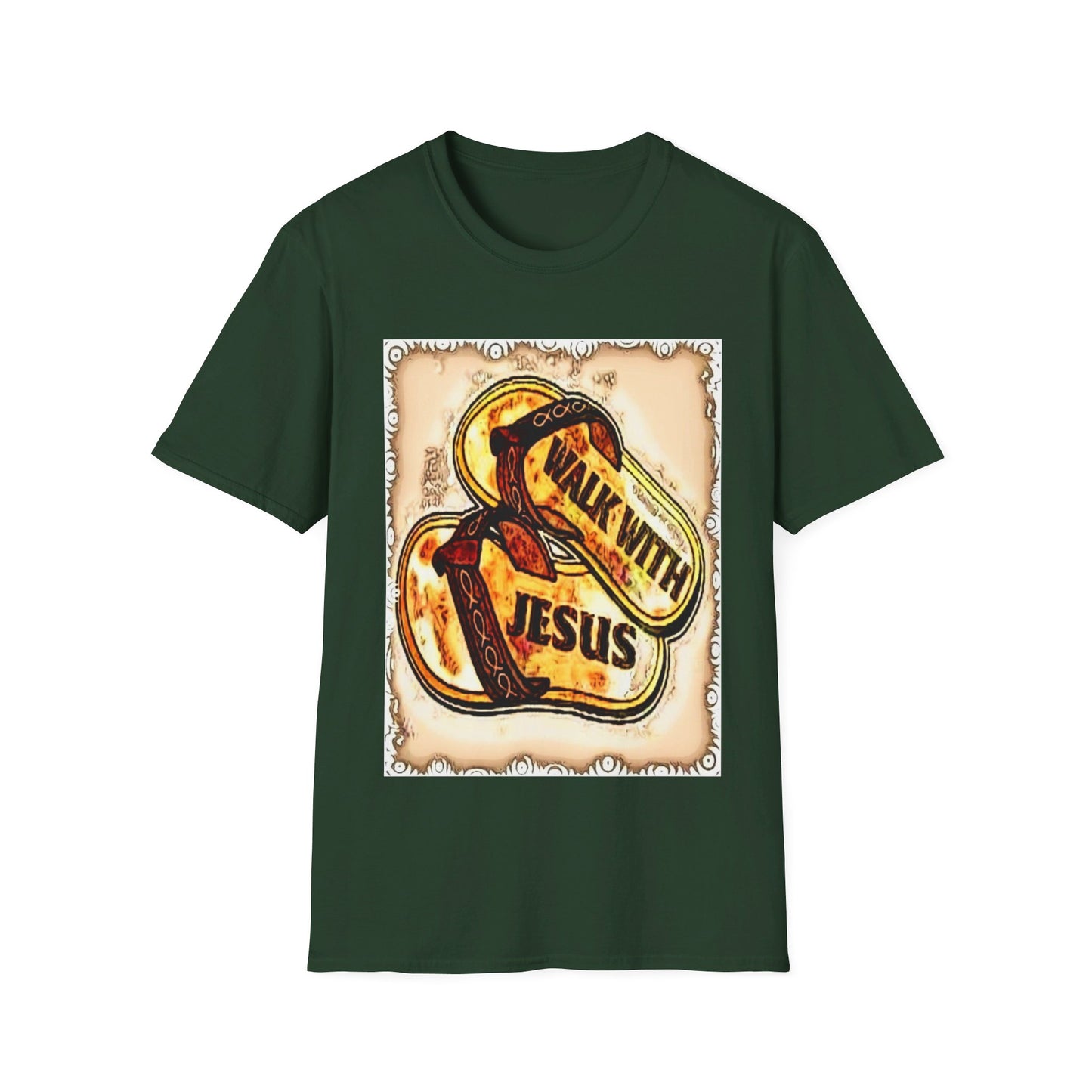 Walk with Jesus Christian Unisex Softstyle T-Shirt
