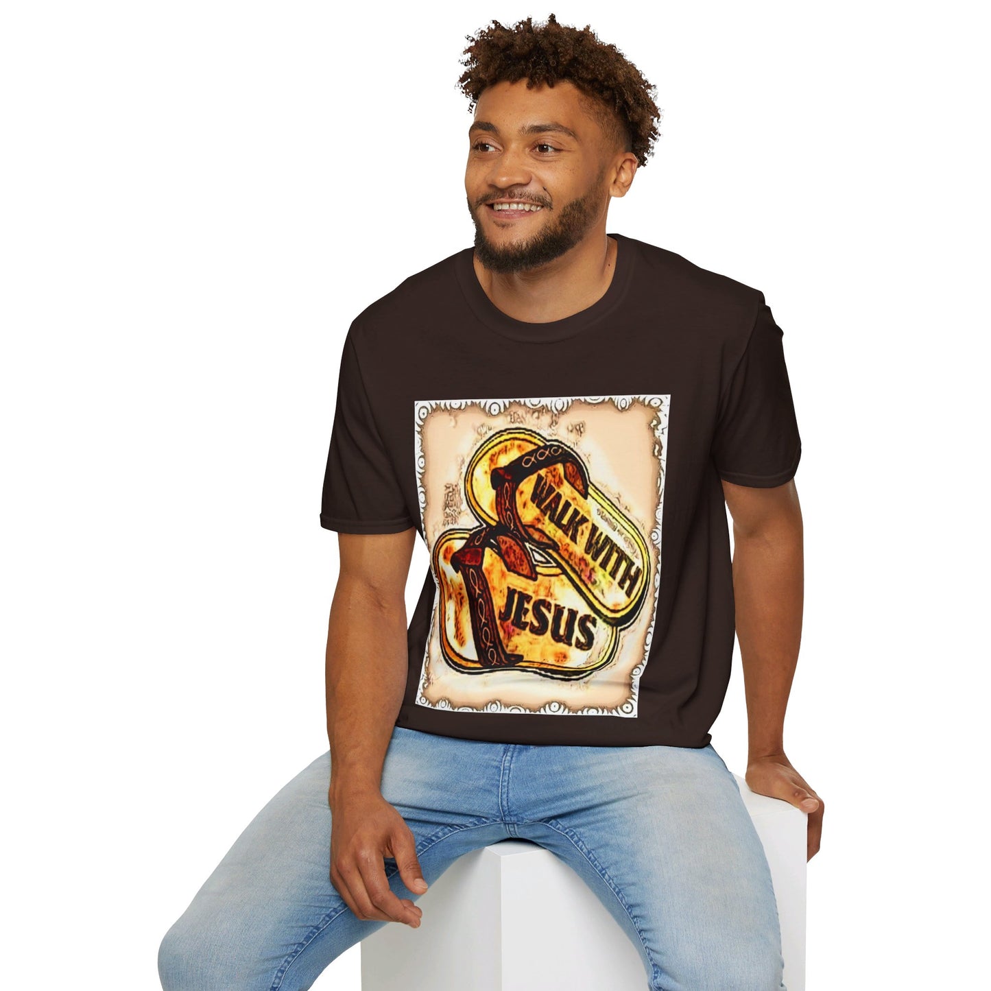 Walk with Jesus Christian Unisex Softstyle T-Shirt