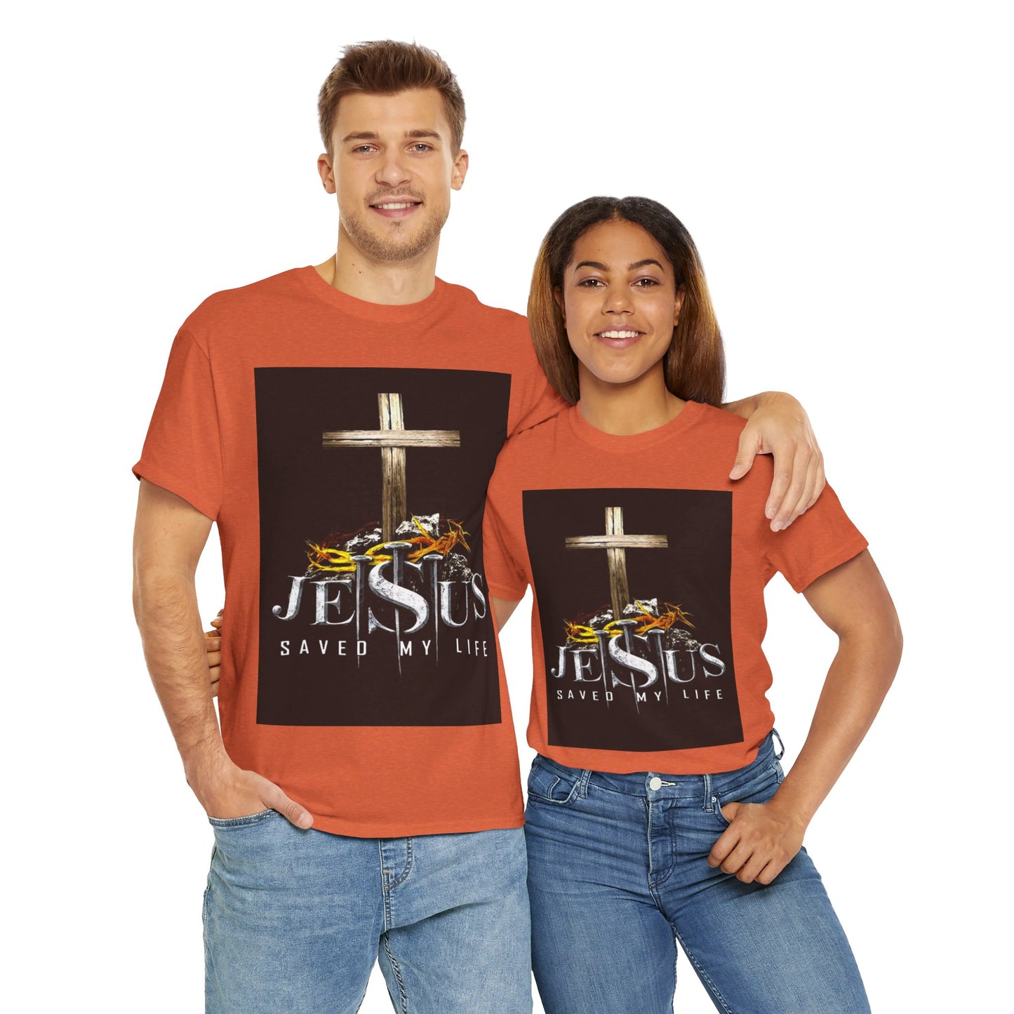 Jesus saved my life Christian, Unisex Heavy Cotton Tee