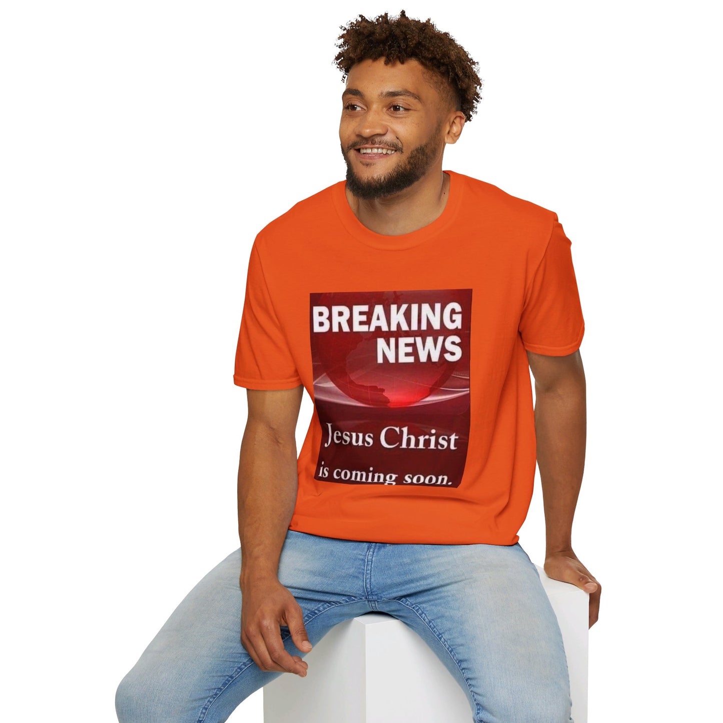 Jesus Christ is coming soon Christianm Unisex Softstyle T-Shirt