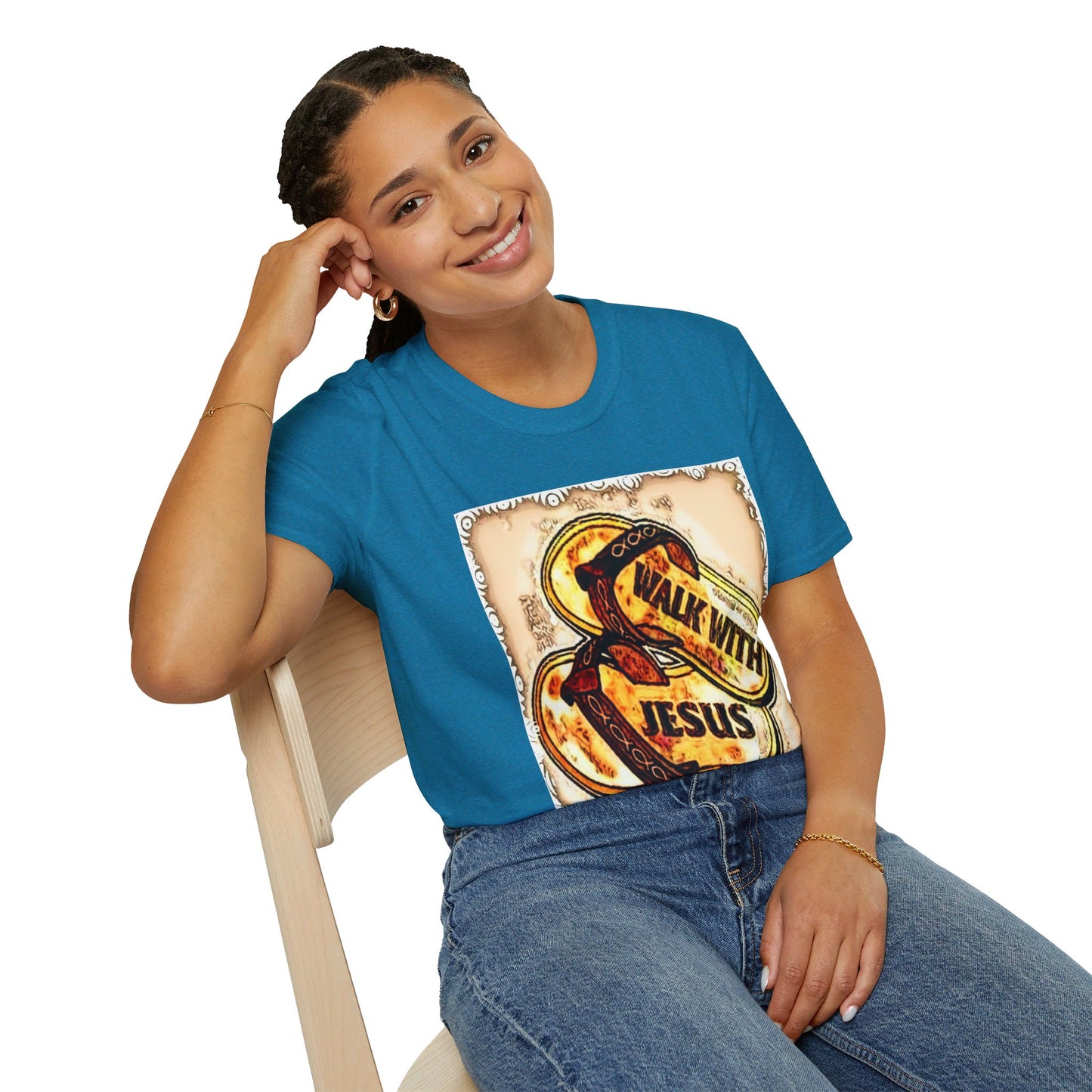 Walk with Jesus Christian Unisex Softstyle T-Shirt
