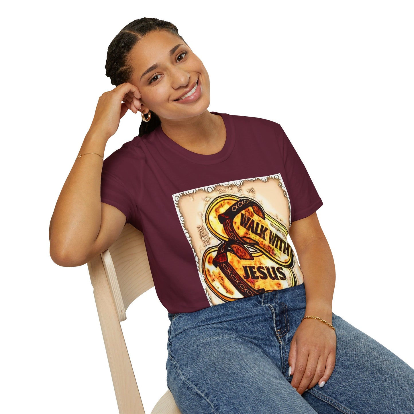 Walk with Jesus Christian Unisex Softstyle T-Shirt