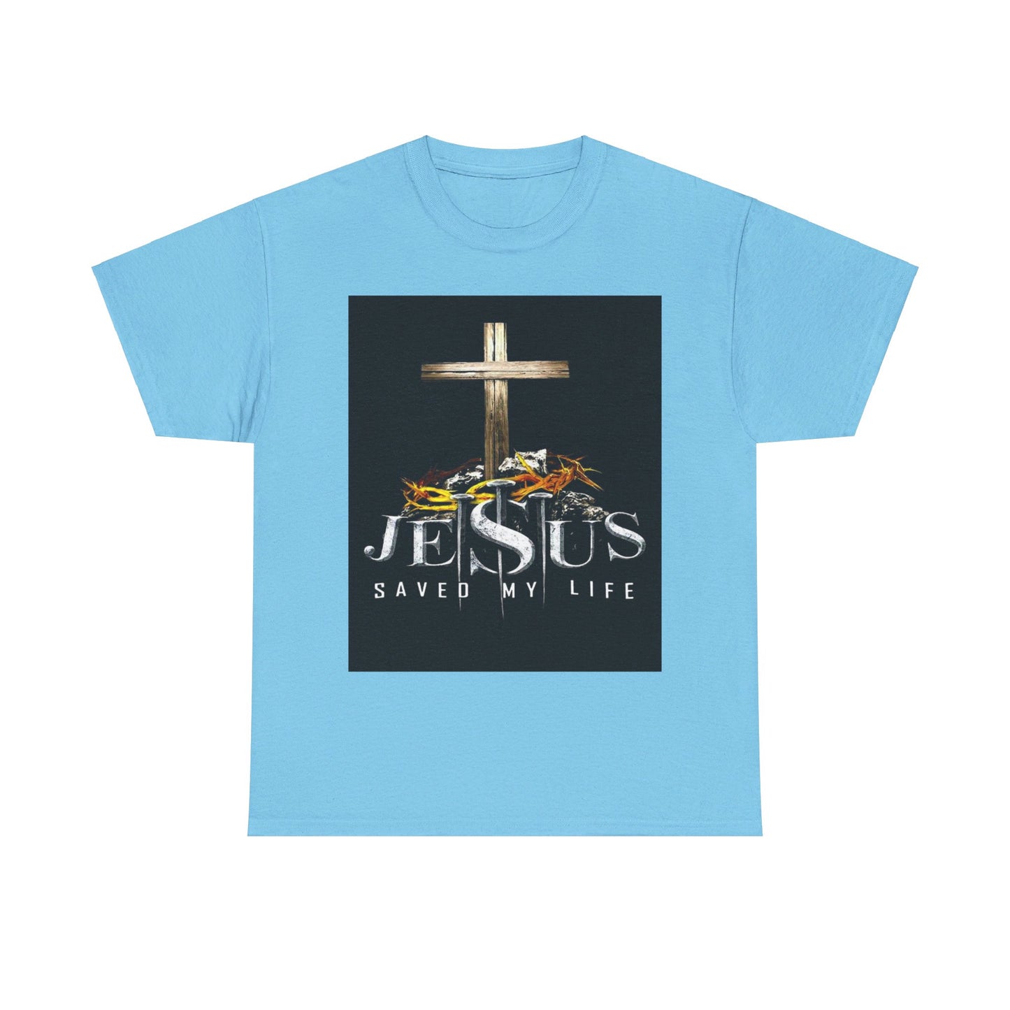 Jesus saved my life Christian, Unisex Heavy Cotton Tee