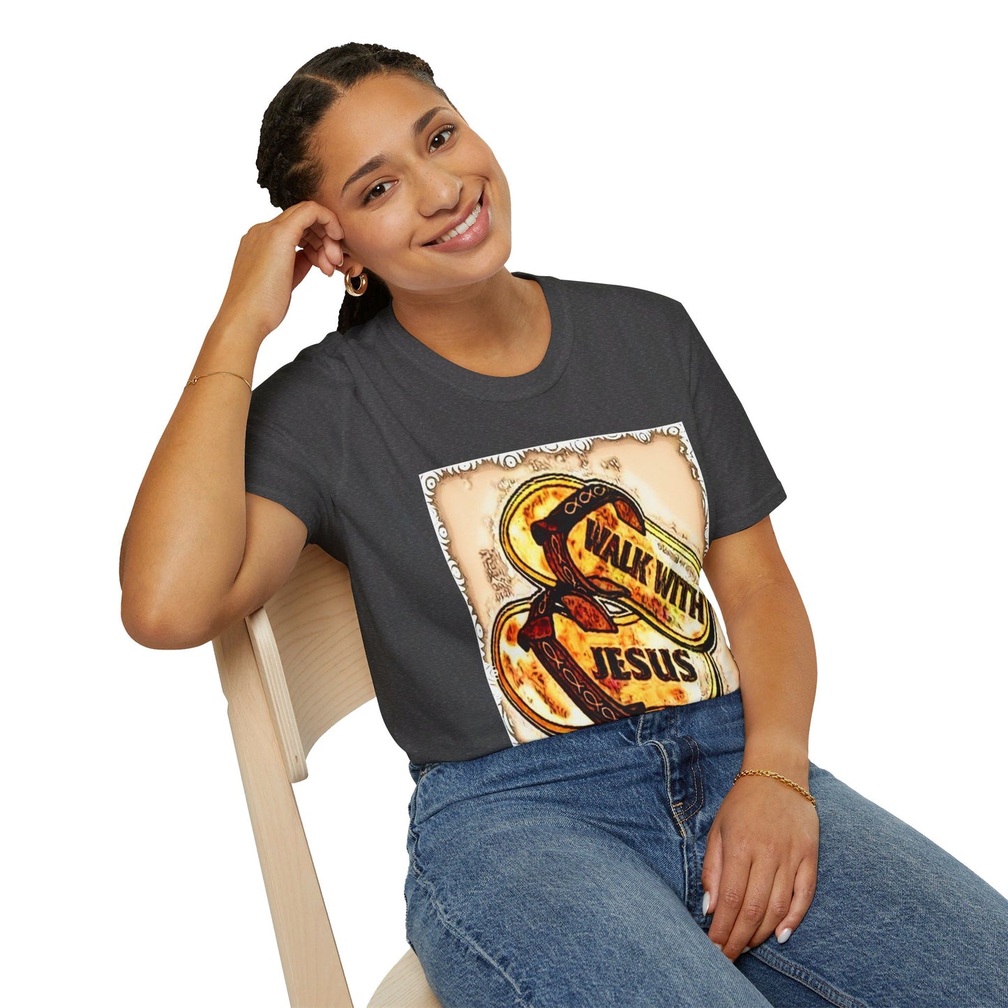 Walk with Jesus Christian Unisex Softstyle T-Shirt