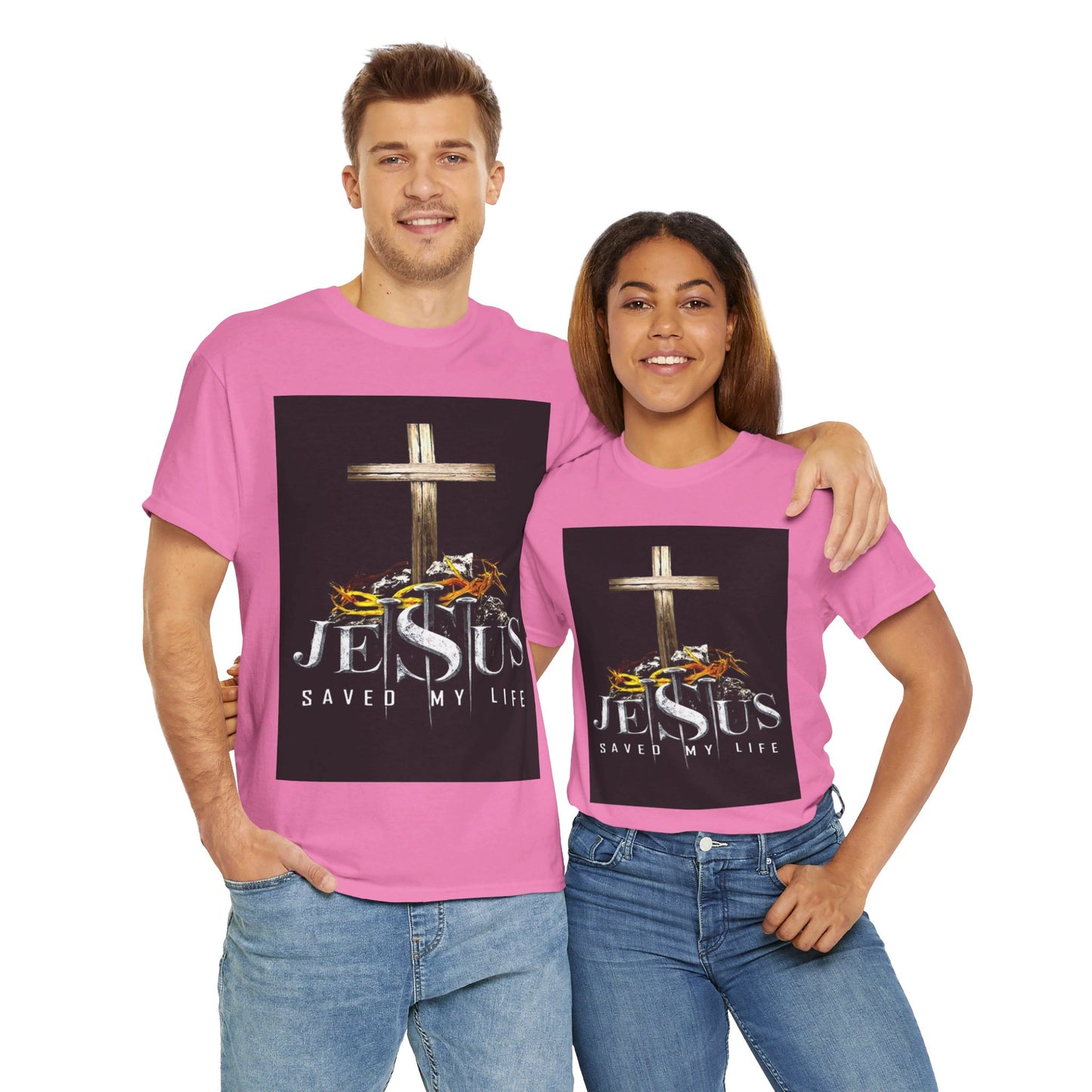 Jesus saved my life Christian, Unisex Heavy Cotton Tee