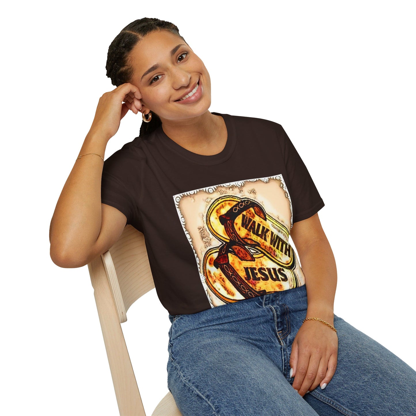Walk with Jesus Christian Unisex Softstyle T-Shirt