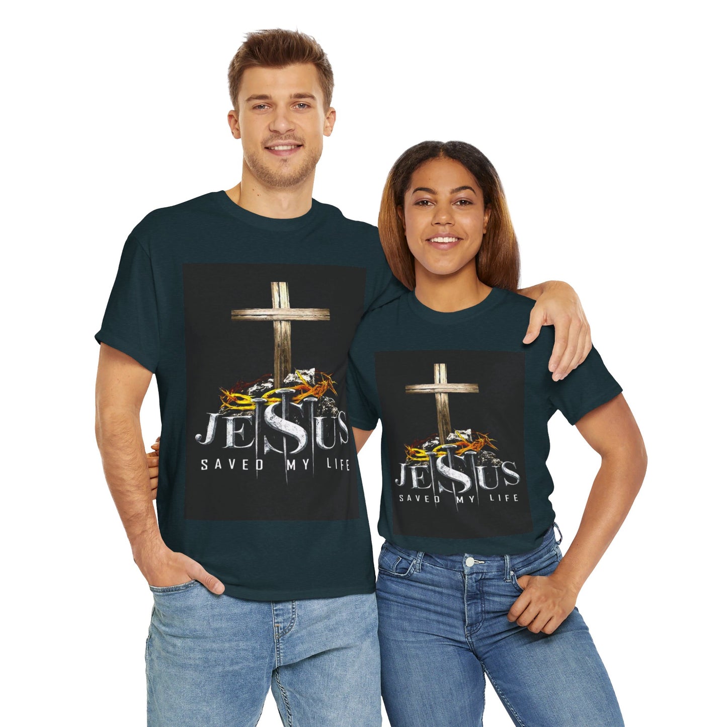 Jesus saved my life Christian, Unisex Heavy Cotton Tee