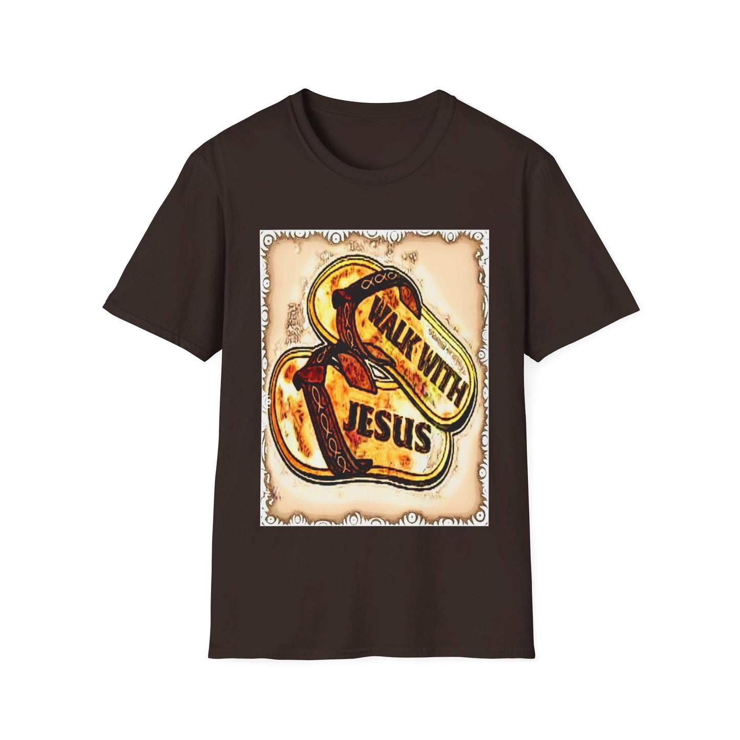 Walk with Jesus Christian Unisex Softstyle T-Shirt