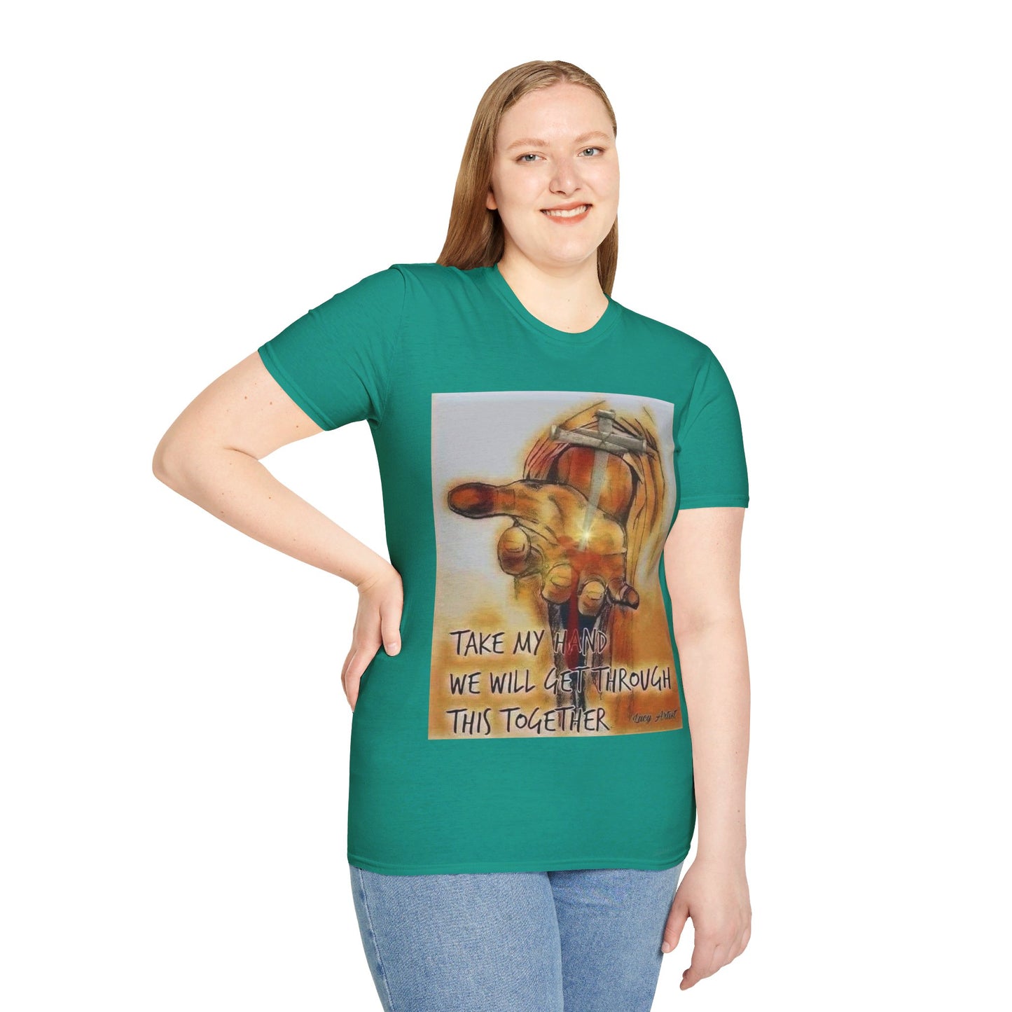 Take ma hand we will get through this together Unisex Softstyle T-Shirt