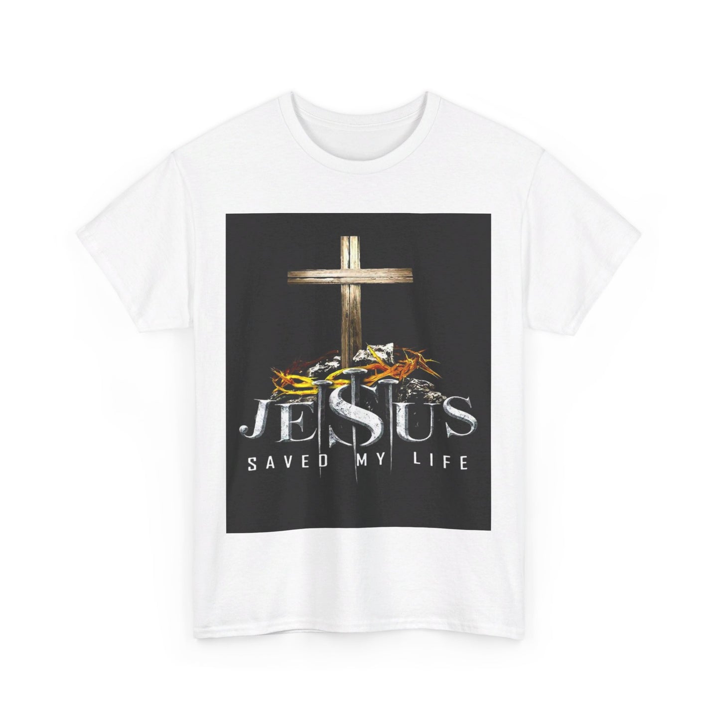 Jesus saved my life Christian, Unisex Heavy Cotton Tee