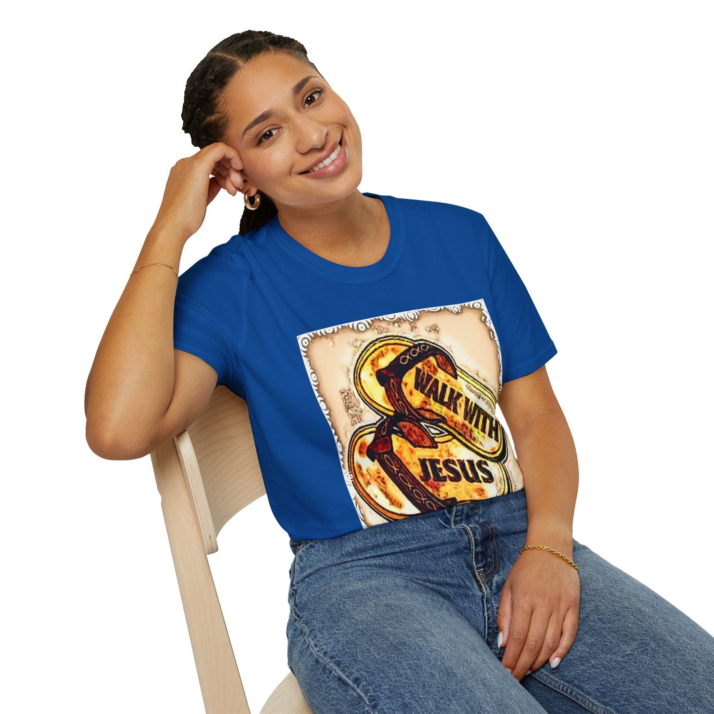 Walk with Jesus Christian Unisex Softstyle T-Shirt