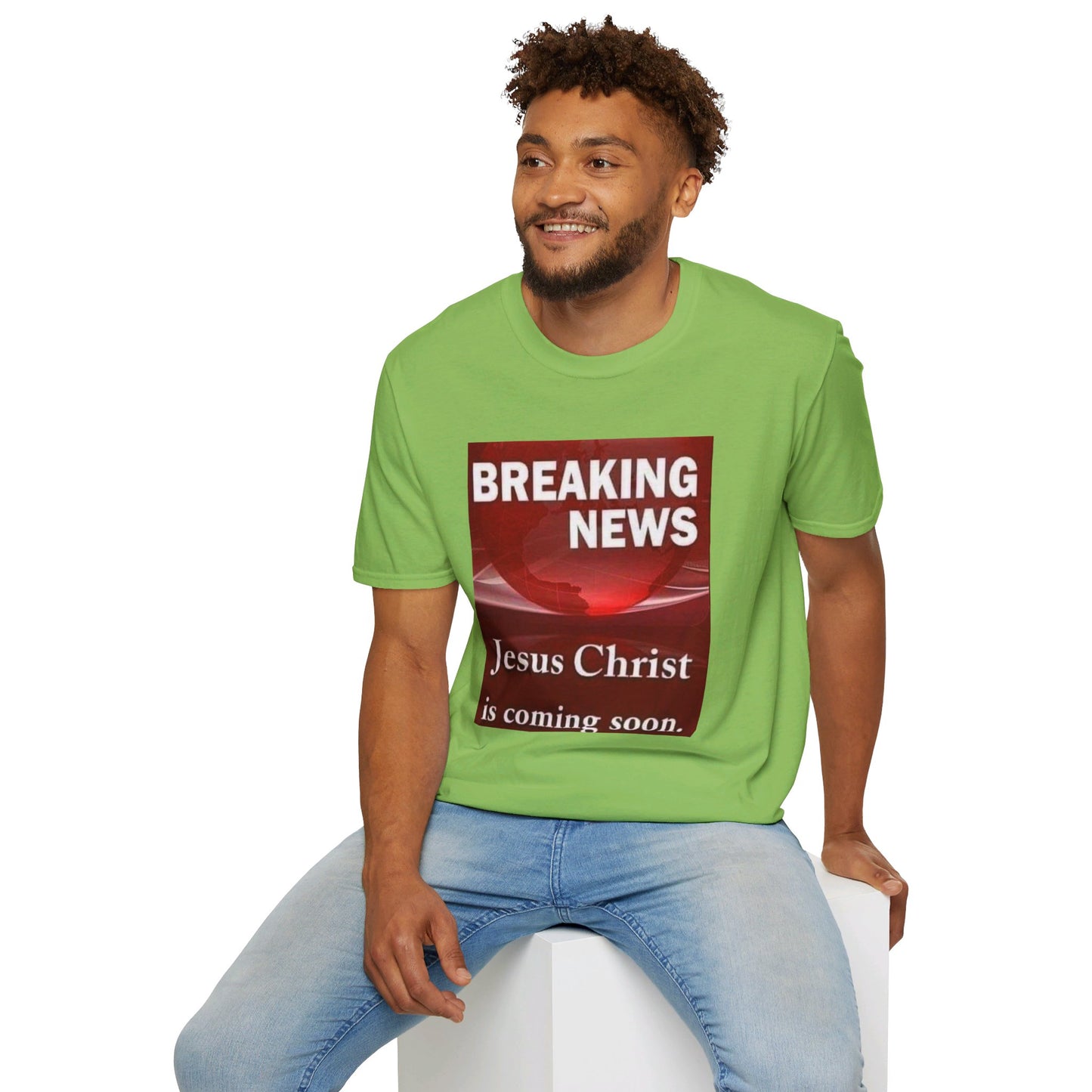 Jesus Christ is coming soon Christianm Unisex Softstyle T-Shirt