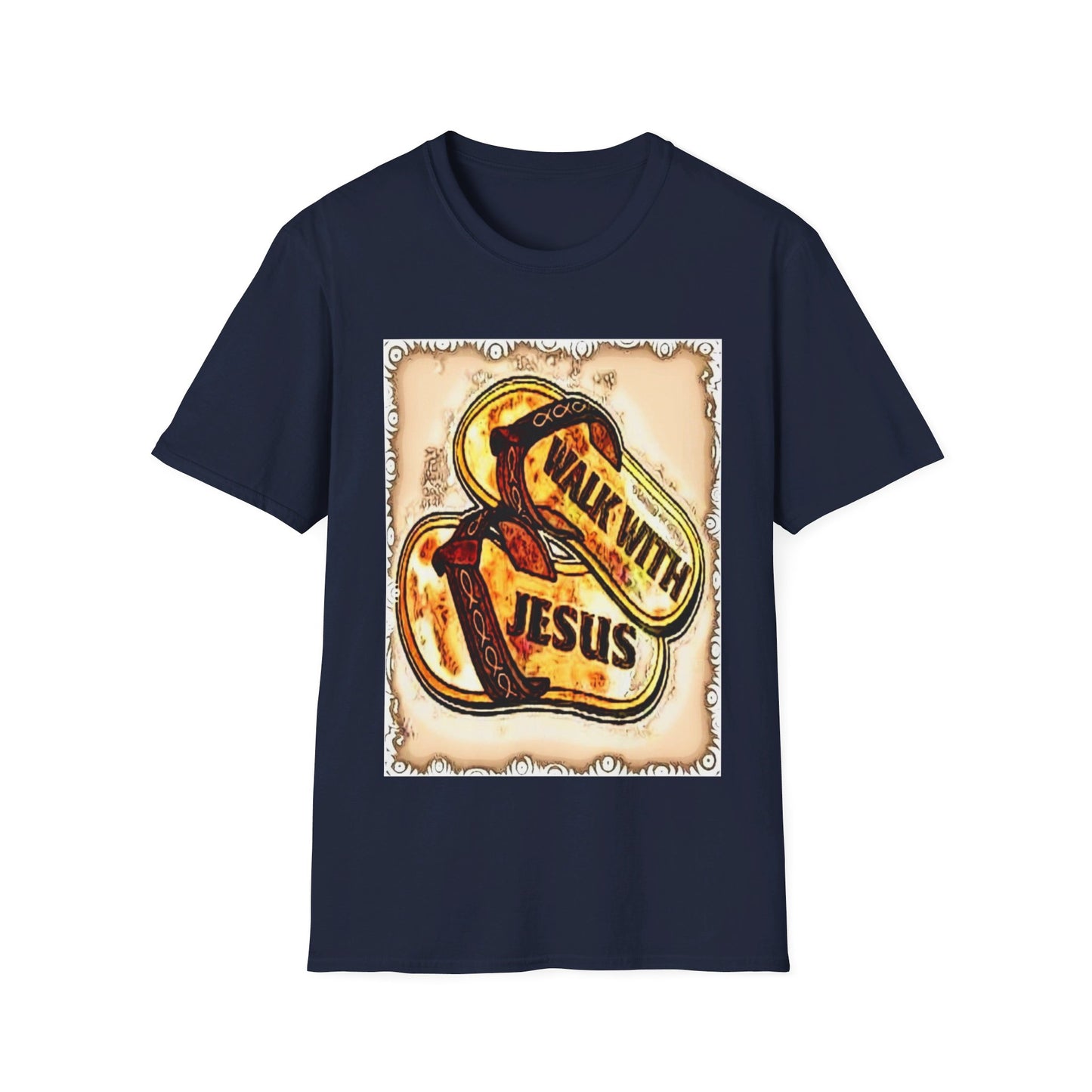 Walk with Jesus Christian Unisex Softstyle T-Shirt