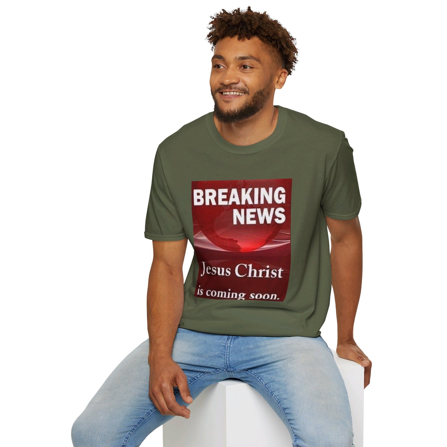 Jesus Christ is coming soon Christianm Unisex Softstyle T-Shirt