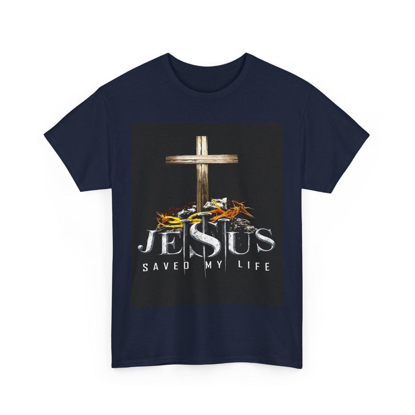 Jesus saved my life Christian, Unisex Heavy Cotton Tee