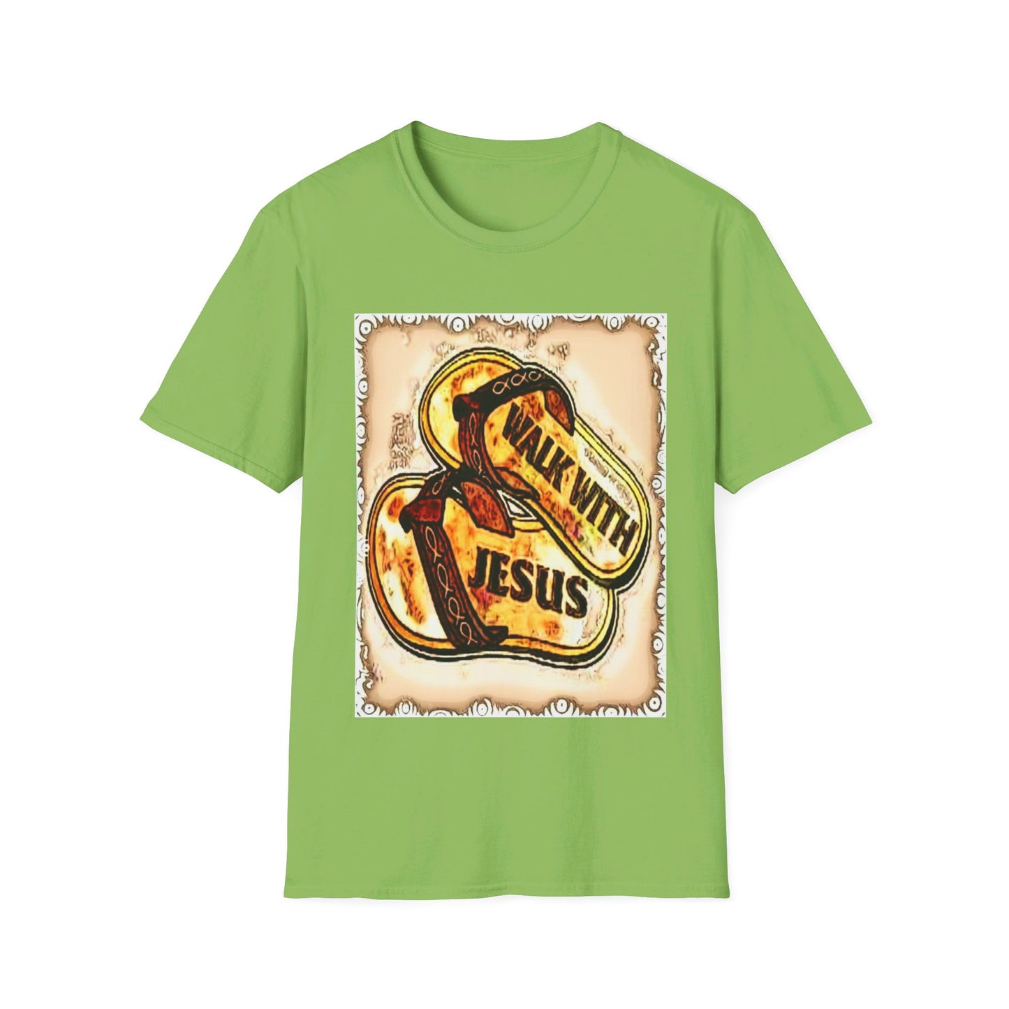 Walk with Jesus Christian Unisex Softstyle T-Shirt