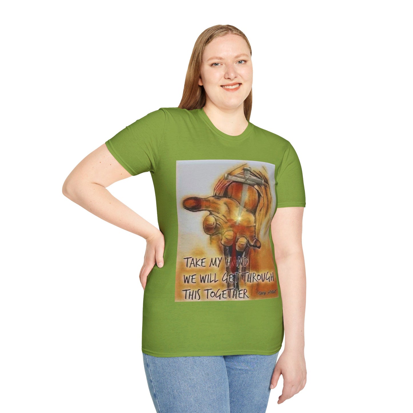 Take ma hand we will get through this together Unisex Softstyle T-Shirt