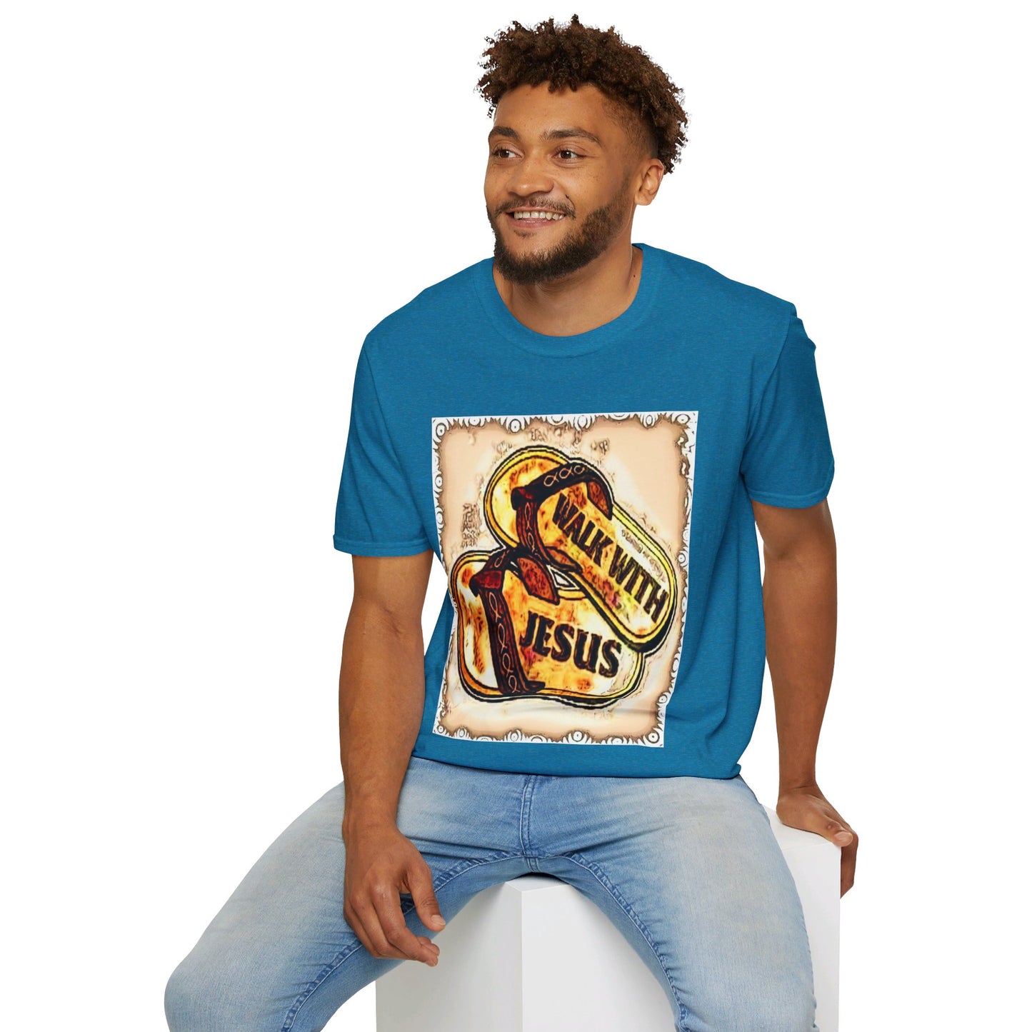 Walk with Jesus Christian Unisex Softstyle T-Shirt