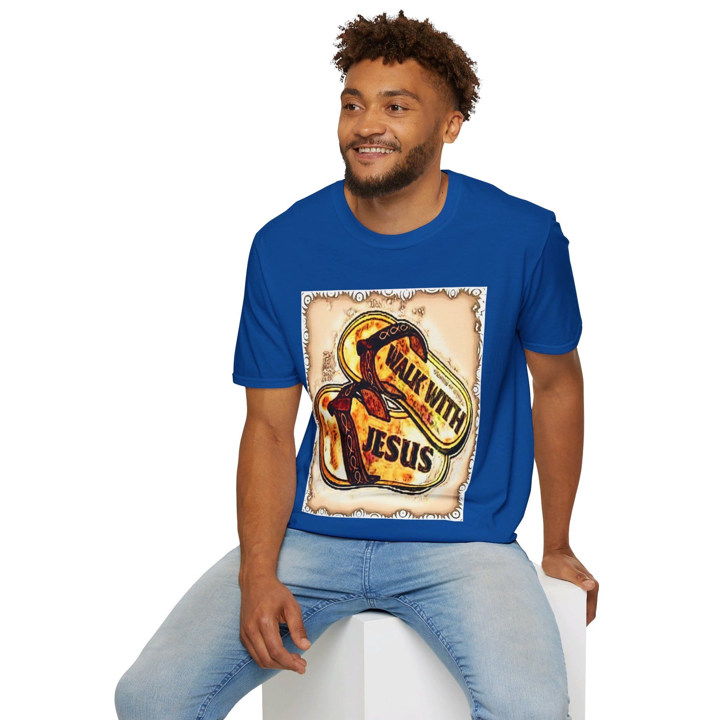 Walk with Jesus Christian Unisex Softstyle T-Shirt