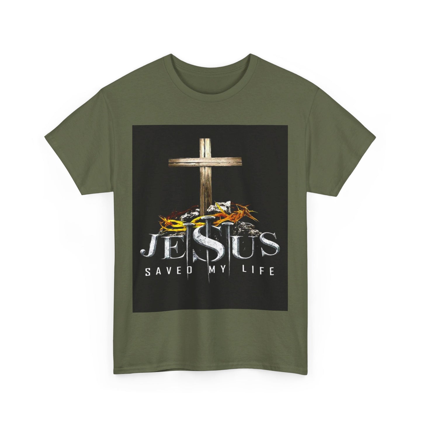 Jesus saved my life Christian, Unisex Heavy Cotton Tee